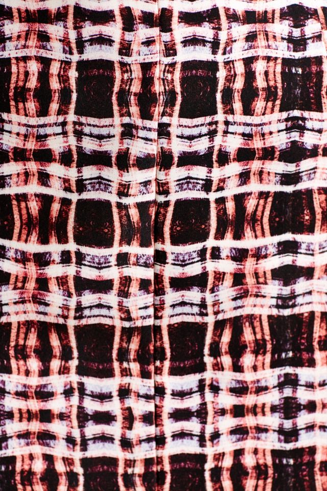 Rouged Plaid Pencil Skirt #3