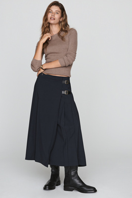 Barbour Delilah Drop-Waist Midi Skirt by Anthropologie