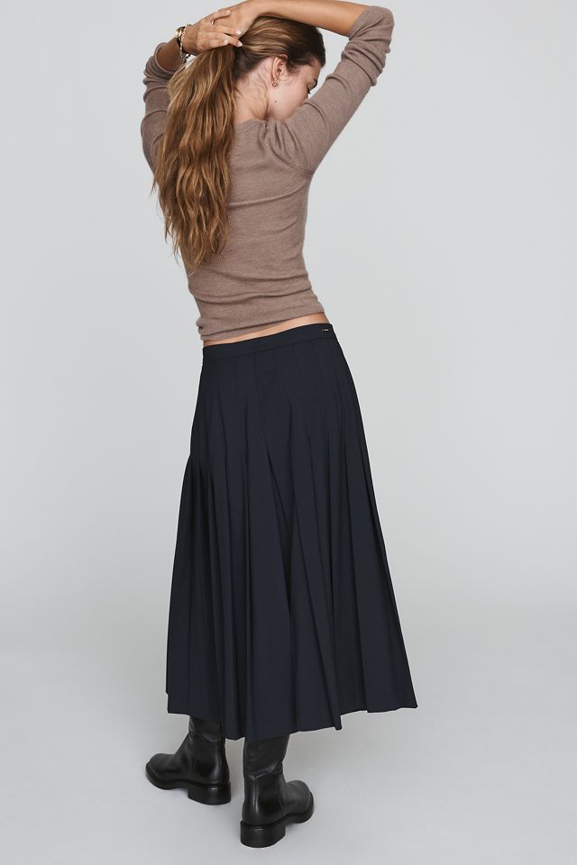 Barbour Delilah Drop-Waist Midi Skirt #3