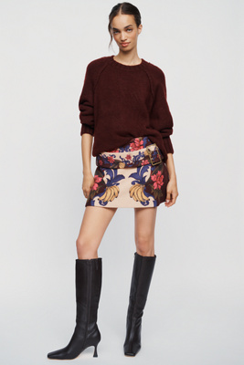 Barbour x Farm Rio Venosa 100% Wool Skirt by Anthropologie