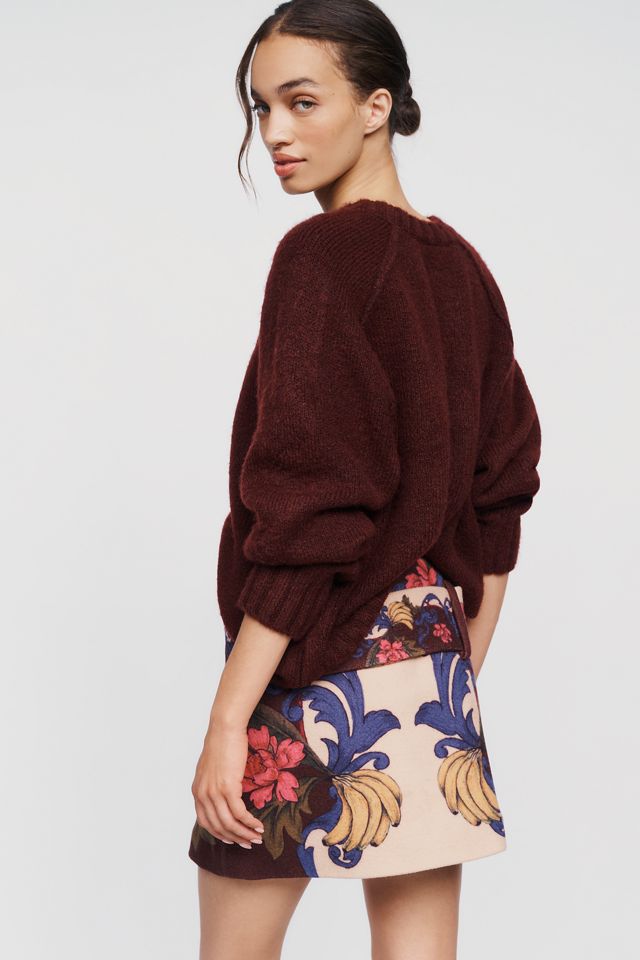 Barbour x Farm Rio Venosa 100% Wool Skirt #2
