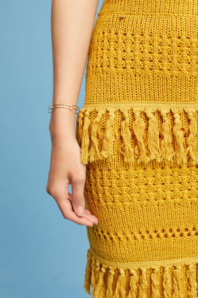 Tiered Fringe Pencil Skirt #2