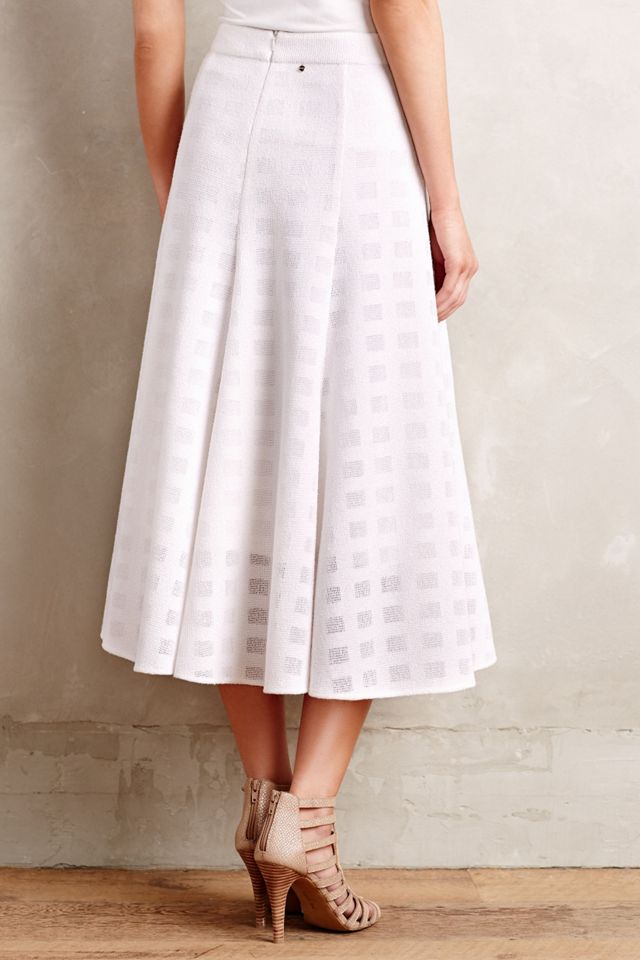 Windowpane Midi Skirt #2
