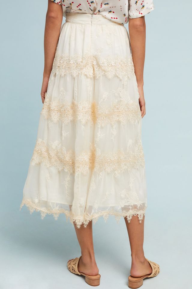 Pomona Embroidered Skirt | Anthropologie