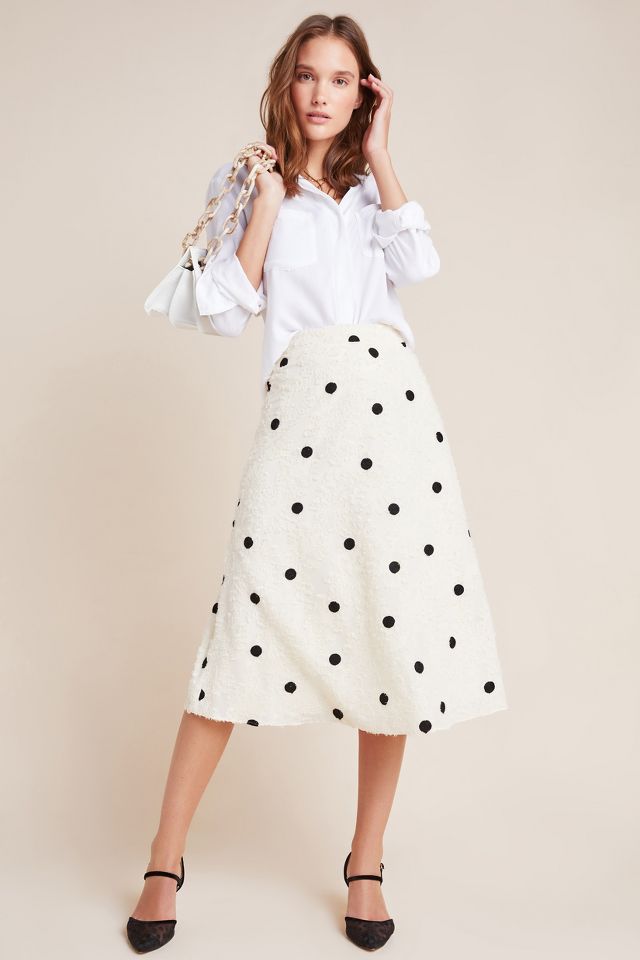 Polka dot skirt anthropologie hotsell