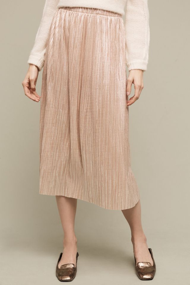Dusted Metallic Midi Skirt #1