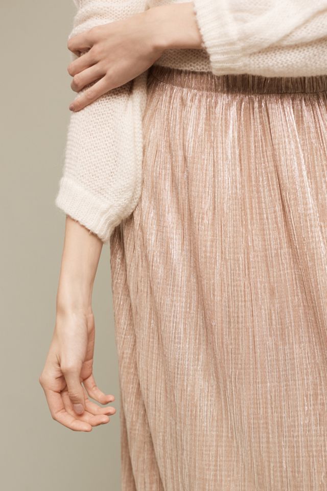 Dusted Metallic Midi Skirt #2