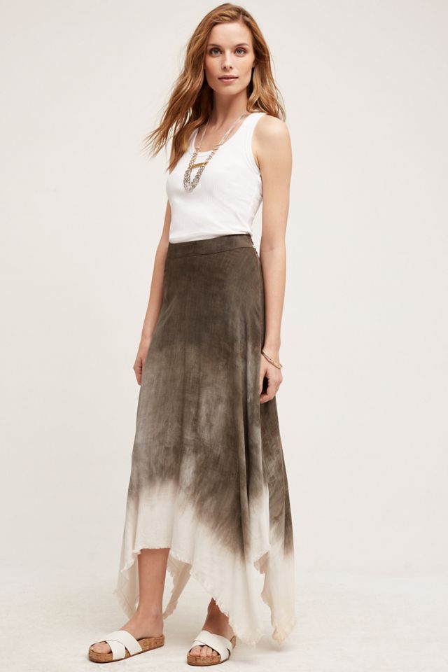 Dipped Horizon Maxi Skirt #1