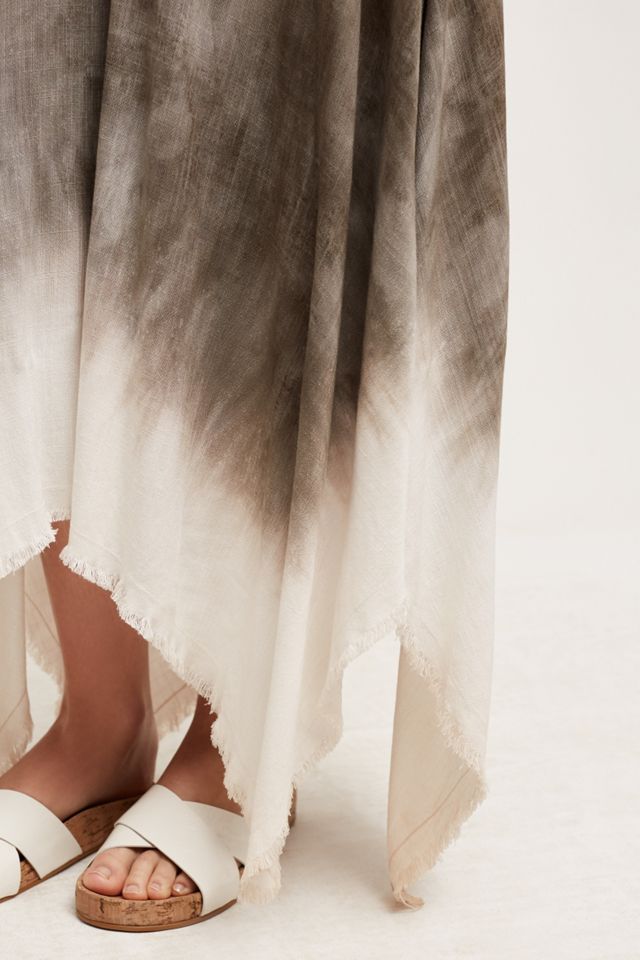 Dipped Horizon Maxi Skirt #4