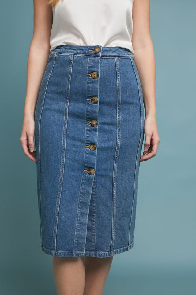 Pilcro Denim Pencil Skirt #1
