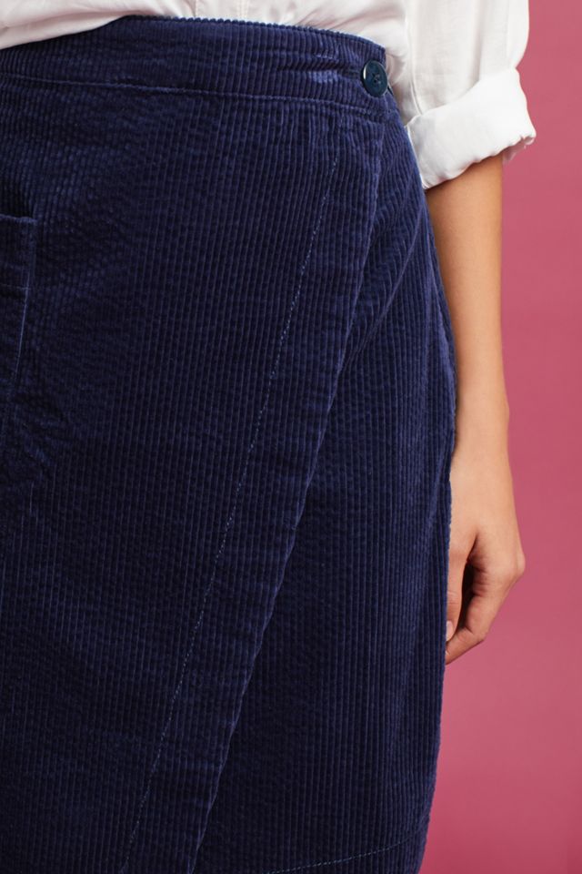 Corduroy Wrap Skirt Anthropologie