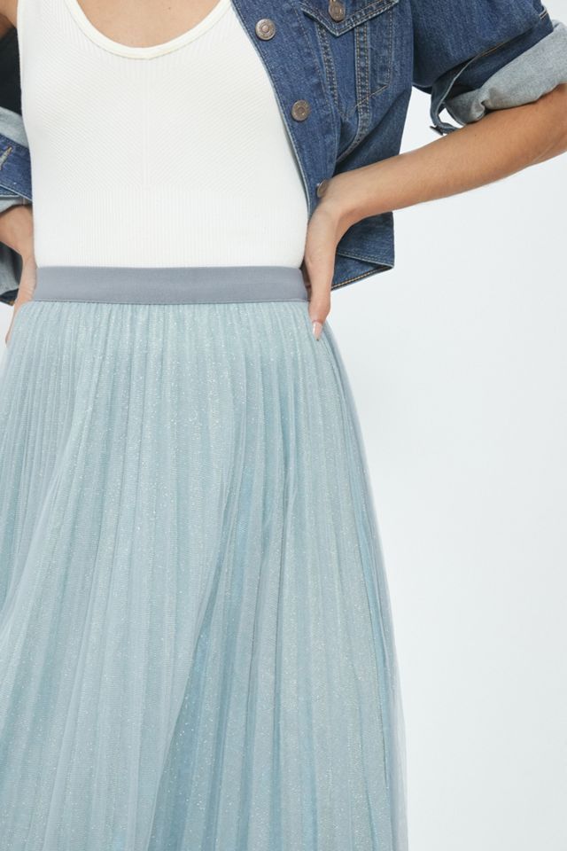 Anna Pleated Tulle Midi Skirt #2