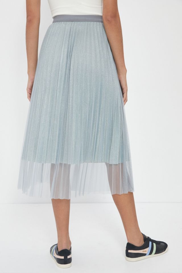 Anna Pleated Tulle Midi Skirt #3