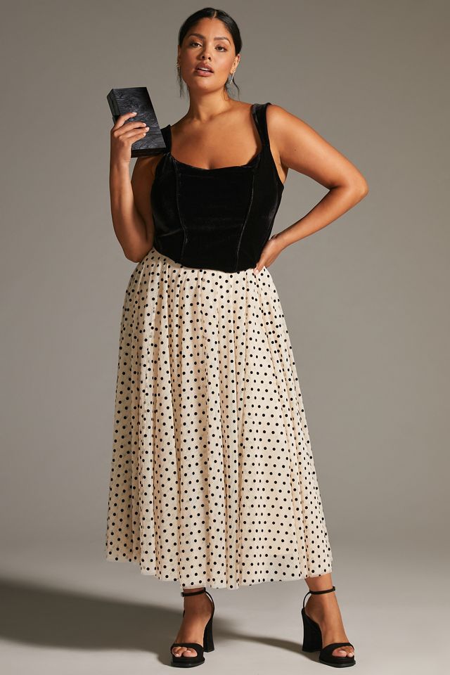 Daniel Rainn Tulle Polka Dot Skirt | Anthropologie