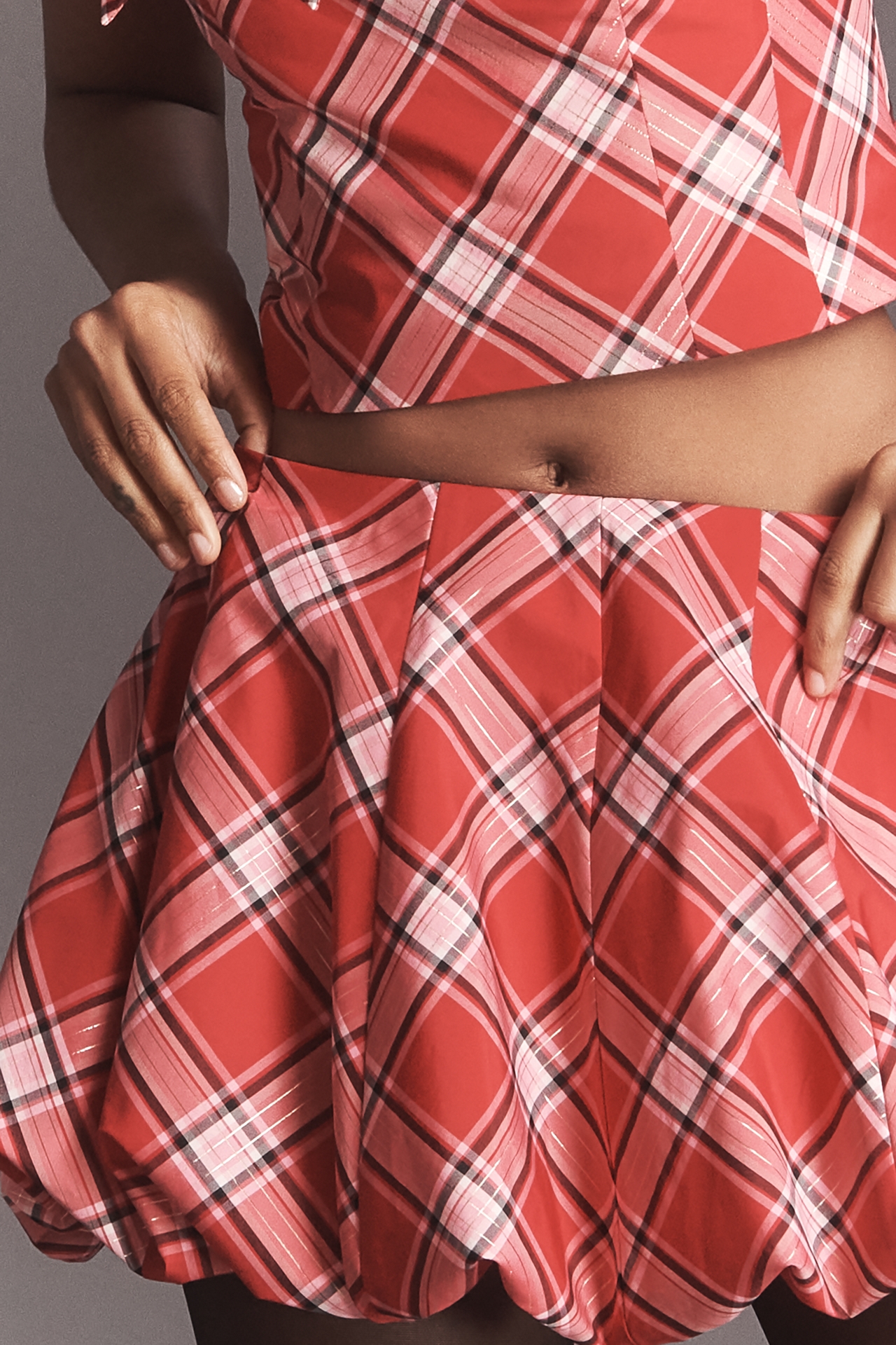 LoveShackFancy Georgeanne Bubble Mini Skirt