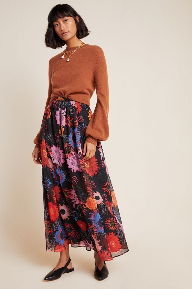 Genia Floral Maxi Skirt | Anthropologie UK