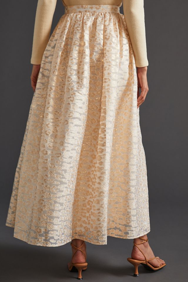 Burnout Shimmer Maxi Skirt #1
