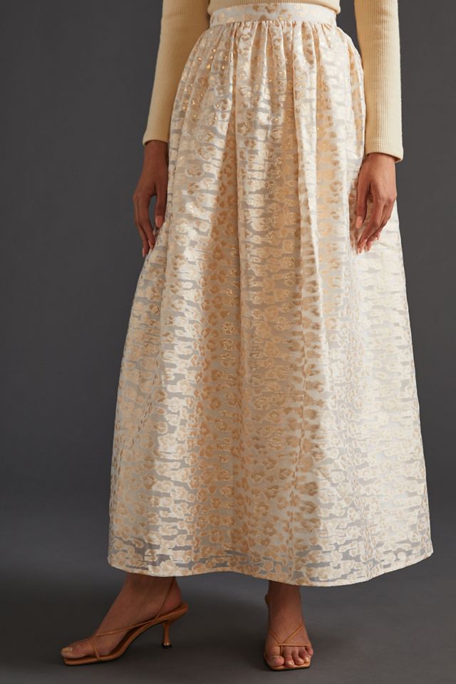 Burnout Shimmer Maxi Skirt #3