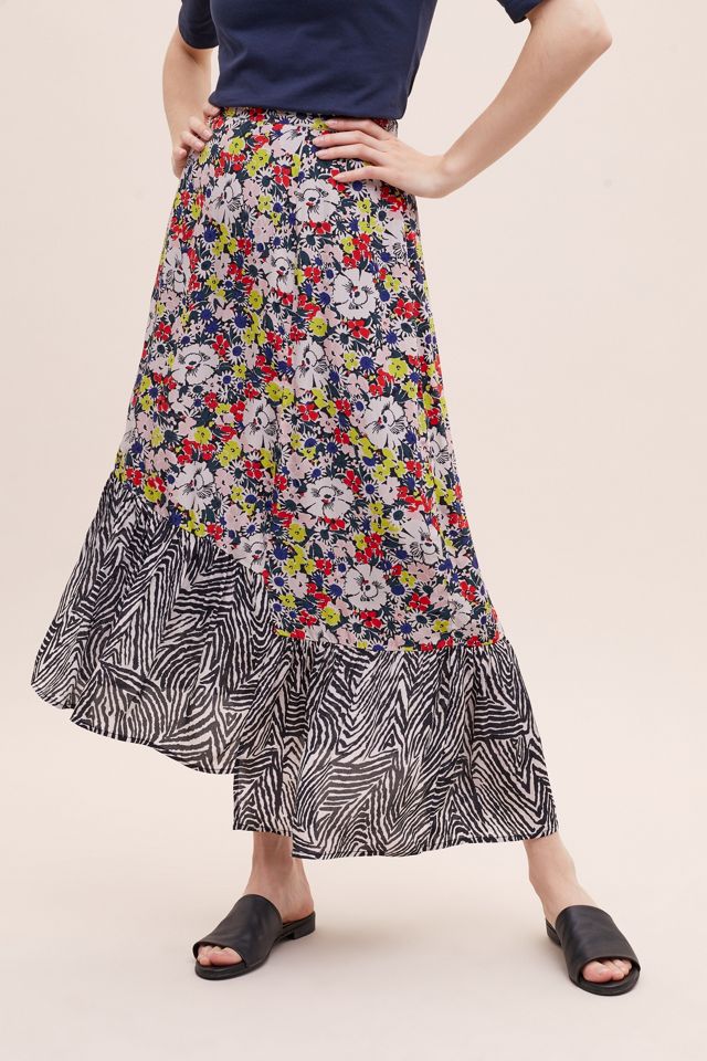 Lacey Mixed-Print Skirt #2