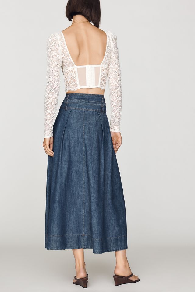 Second Female Evana Denim Midi Skirt #2