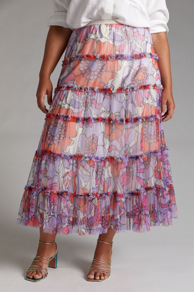 Maeve Tiered Tulle Maxi Skirt #6