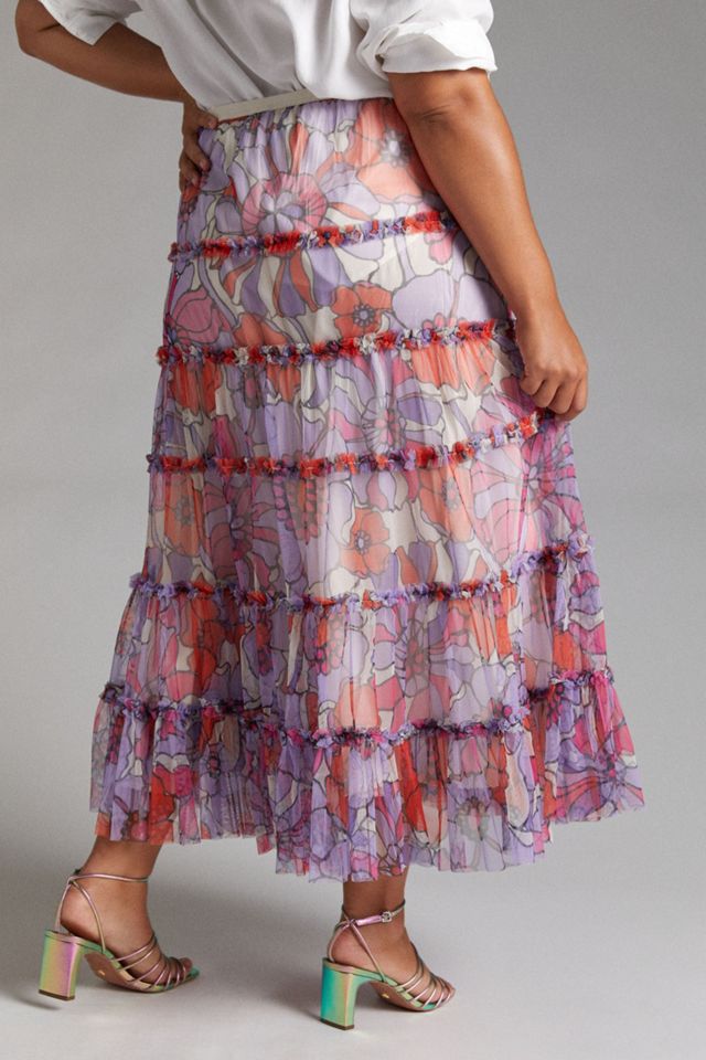 Maeve Tiered Tulle Maxi Skirt #7