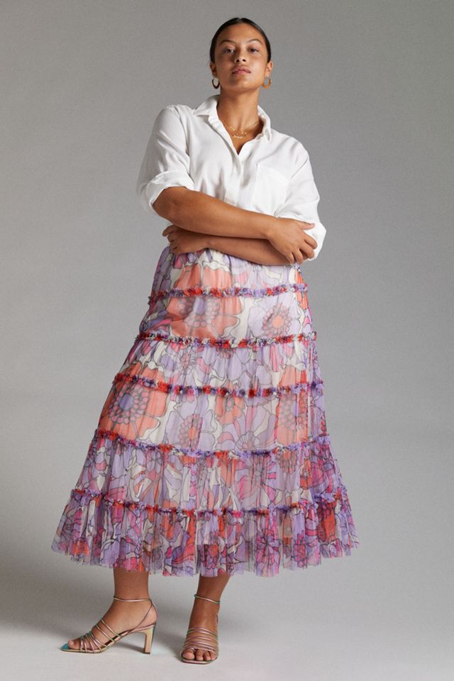 Maeve Tiered Tulle Maxi Skirt #4