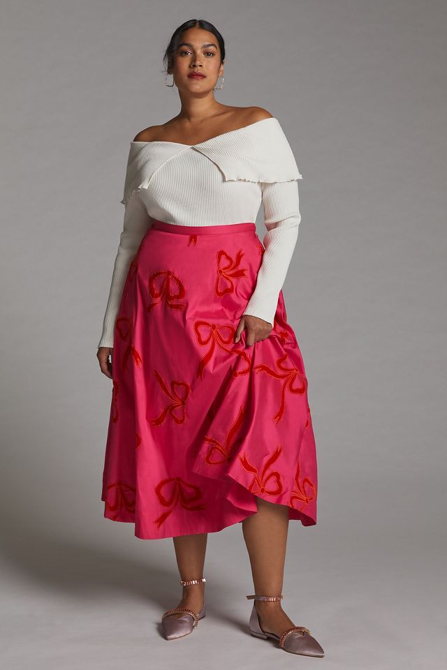 Plus size hotsell long taffeta skirt