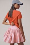 Maeve Basque-Waist Flirty Mini Skirt