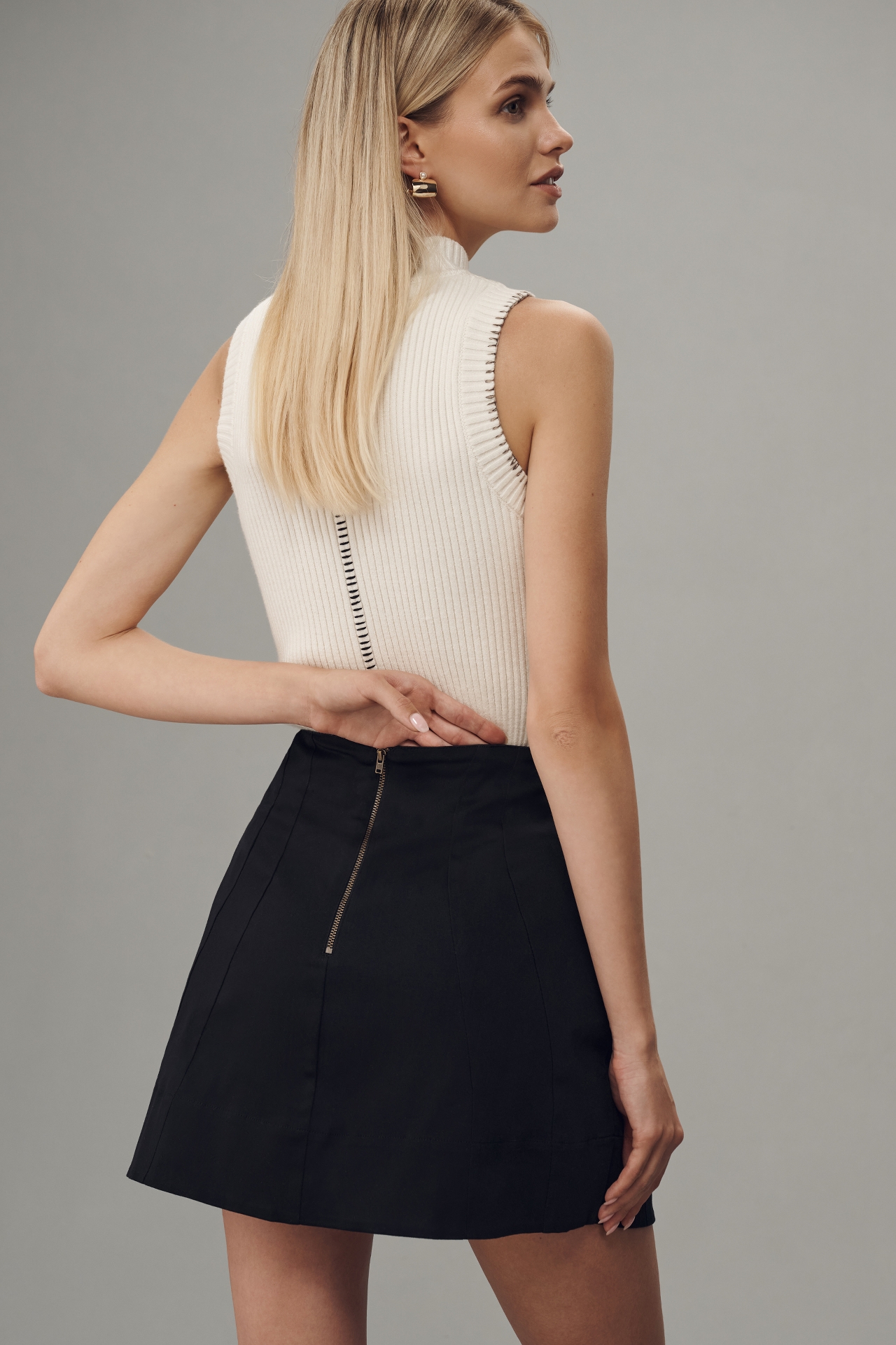 By Anthropologie Structured Mini Skirt