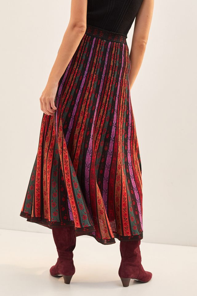 Pleated Knit Midi Skirt #2