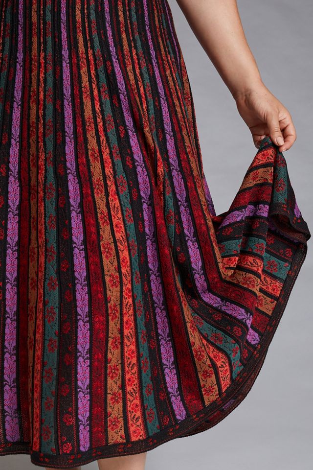 Pleated Knit Midi Skirt #6