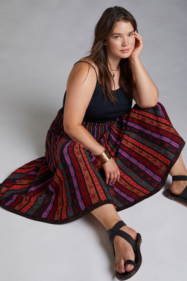 Pleated Knit Midi Skirt #4