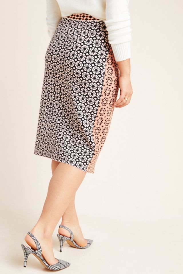 Maeve Brisa Abstract Sweater Pencil Skirt #1
