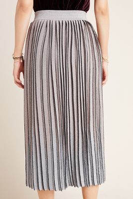 anthropologie metallic skirt