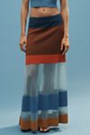 Maeve Striped Sheer Maxi Skirt