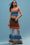 Maeve Striped Sheer Maxi Skirt