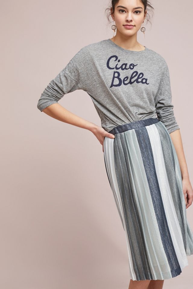 Sunburst Pleated Midi Skirt #2