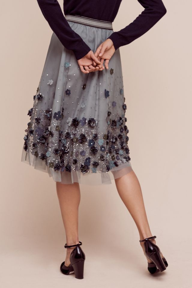 Moonlit Garden Tulle Midi Skirt #3