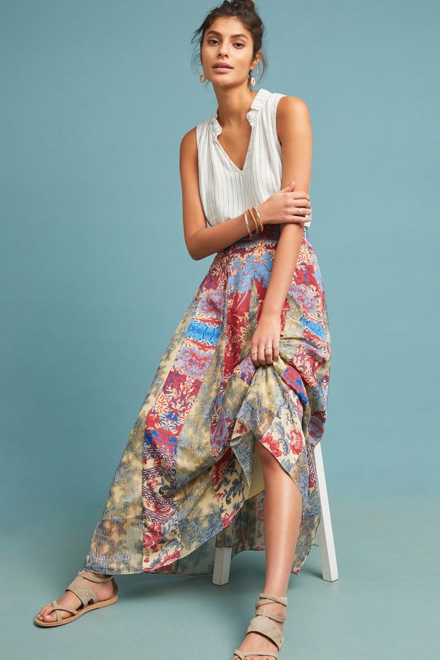 Anthropologie best sale long skirt