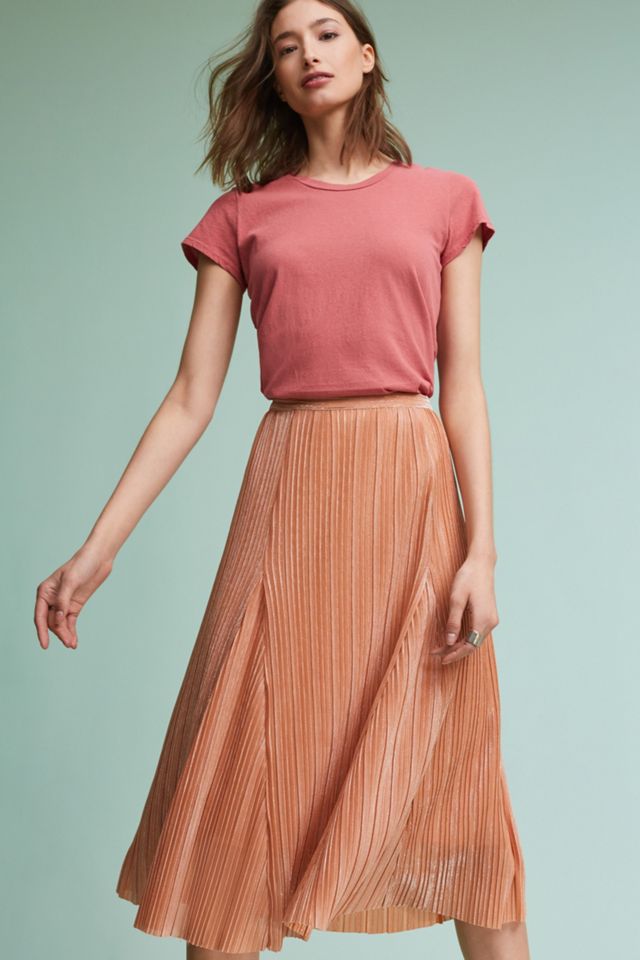 Pleated Metallic Skirt #1