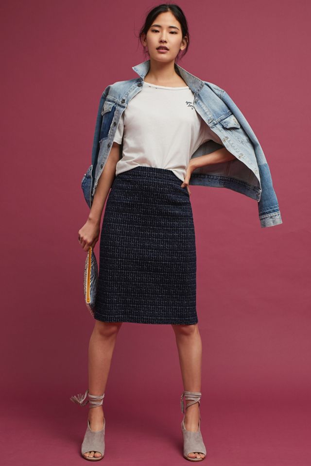 Printed Pencil Skirt