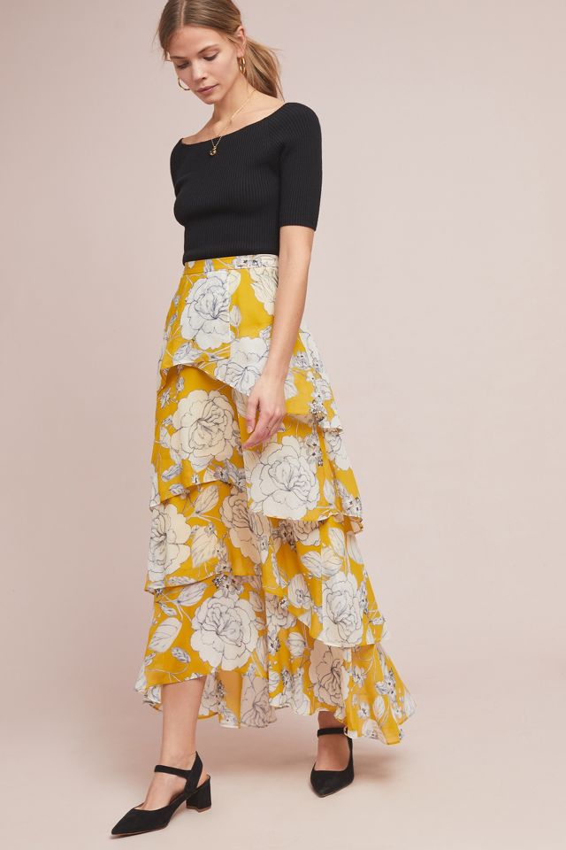 Mosier Tiered Maxi Skirt | Anthropologie