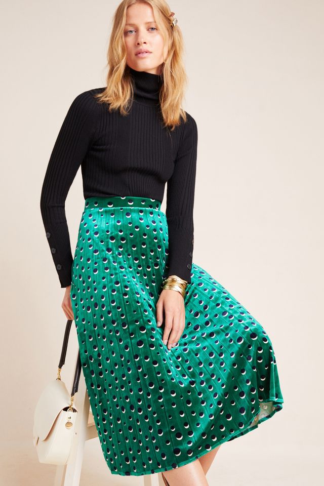 Polka dot skirt anthropologie hotsell