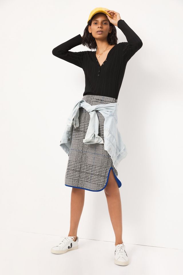 Maeve Ellie Plaid Midi Skirt Anthropologie