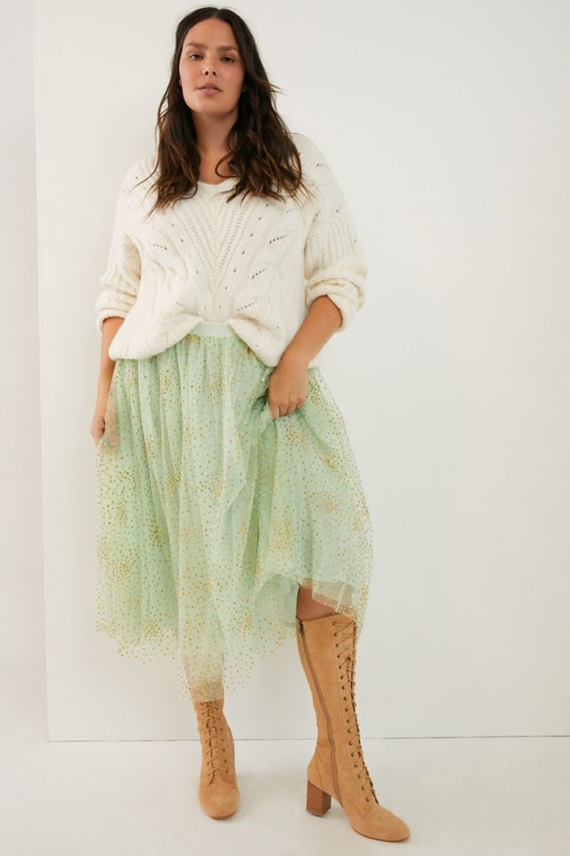 Sydney Shimmer Tulle Midi Skirt #7