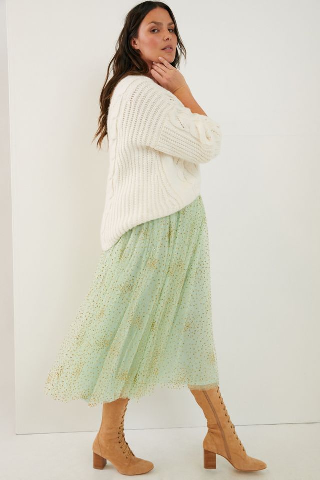 Sydney Shimmer Tulle Midi Skirt #8