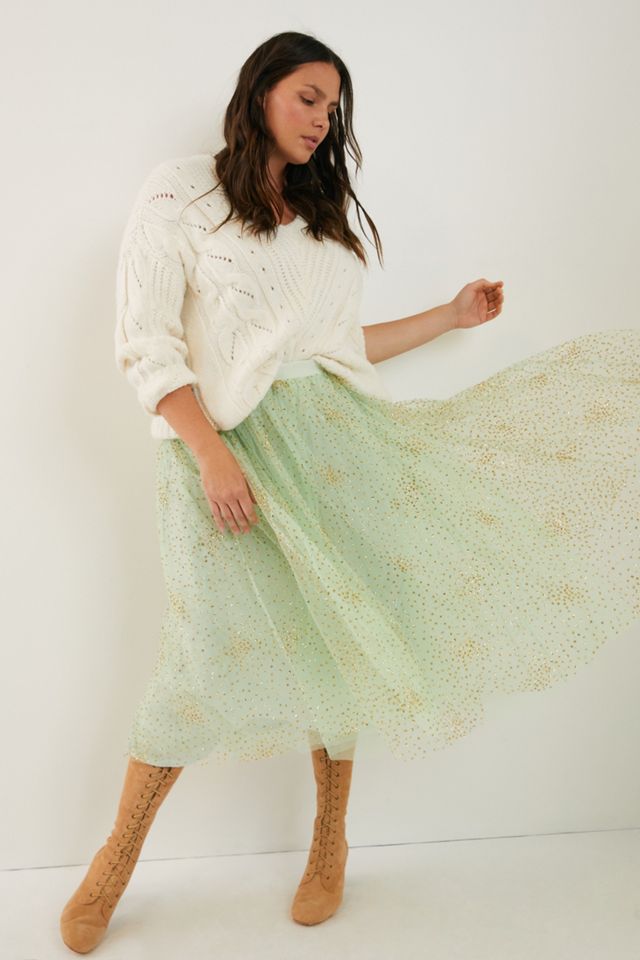 Sydney Shimmer Tulle Midi Skirt #4