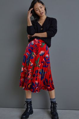 colourful midi skirt