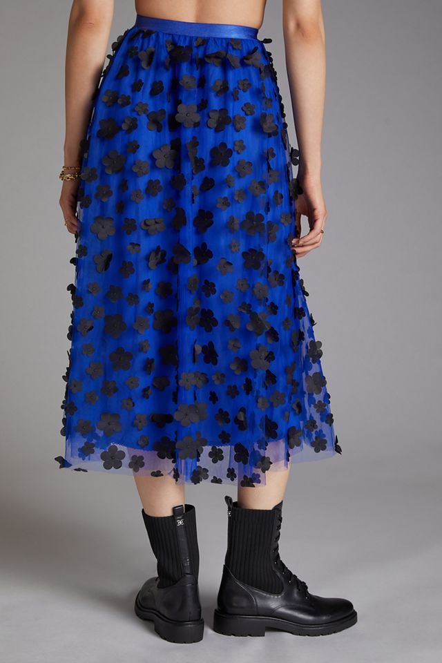Maeve Floral Tulle Midi Skirt #2